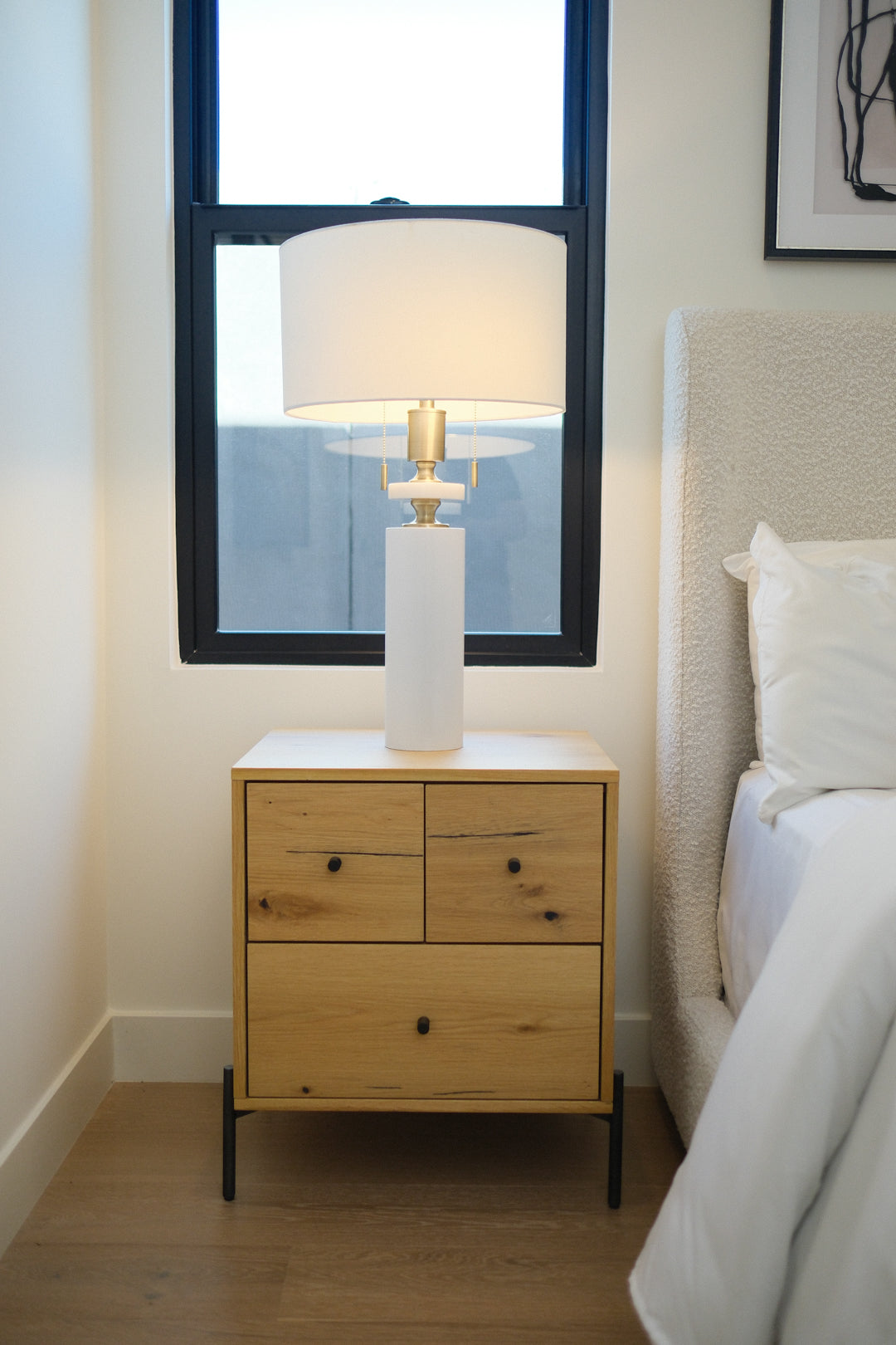 24"L LIGHT OAK RESIN NIGHTSTAND A