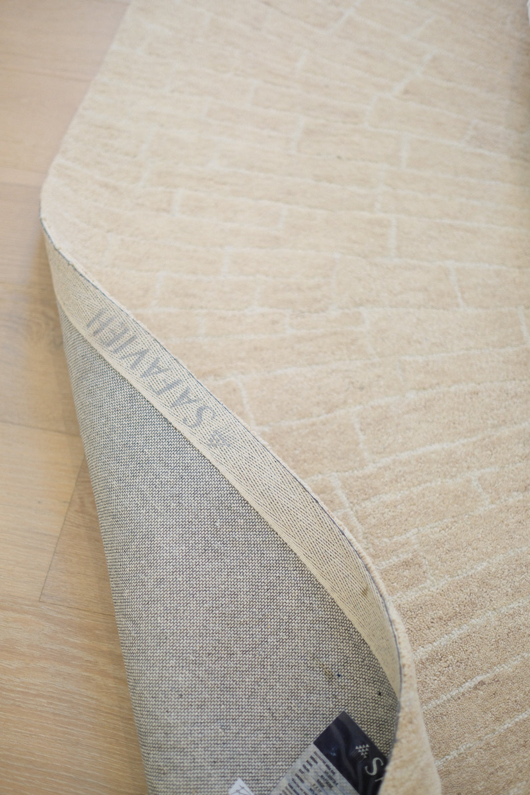 CONCENTRIC CIRCLES LT. BROWN IVORY RUG 8'X10'