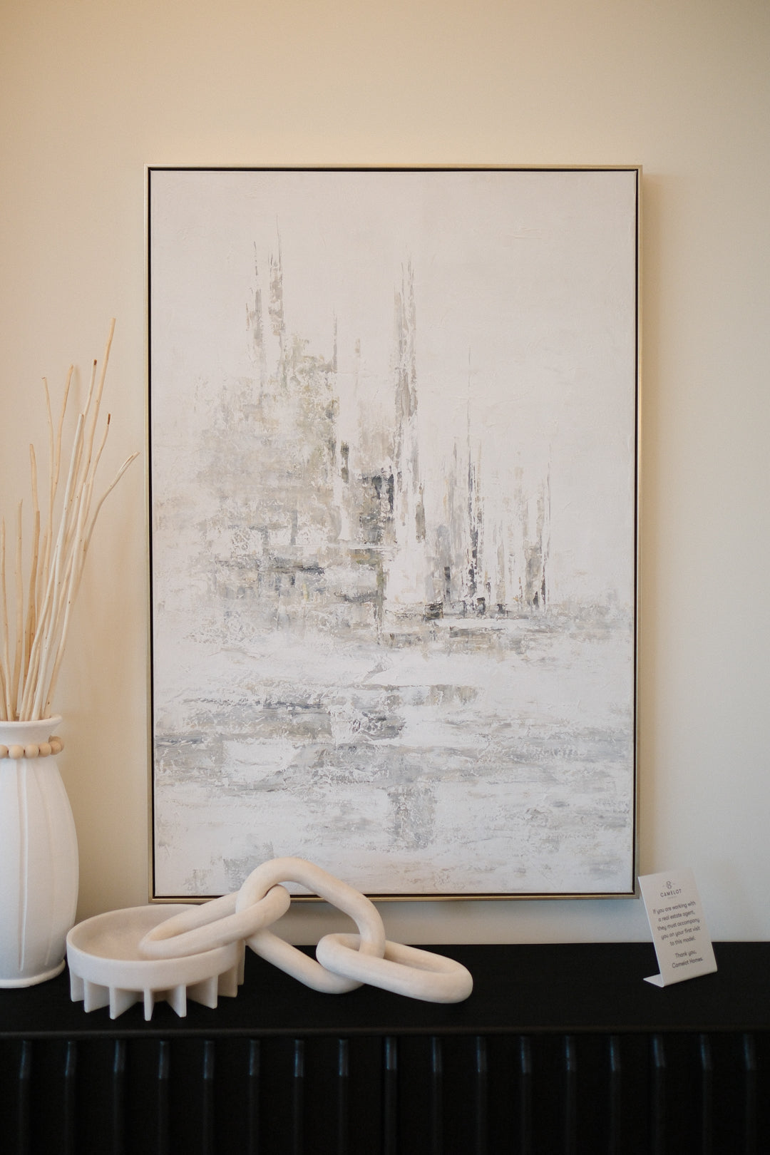 GREY ABSTRACT CANVAS  41X61