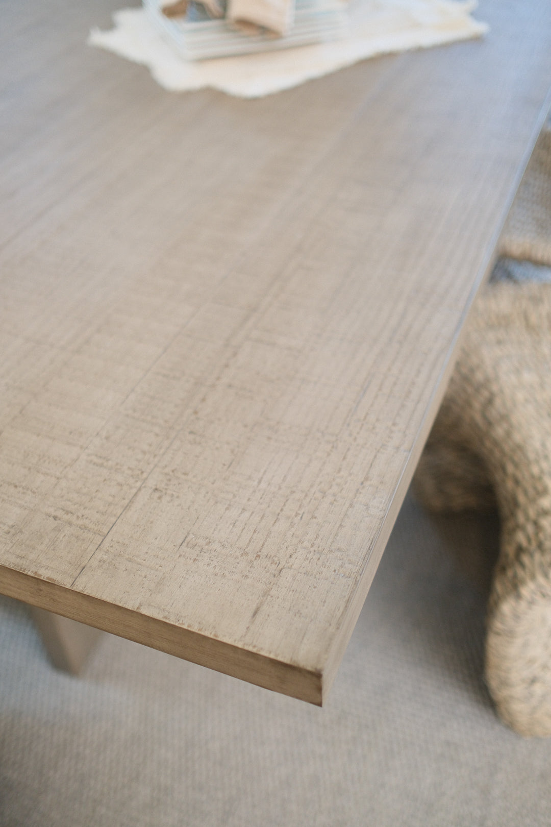105"L SOLID PINE WOOD DINING TABLE