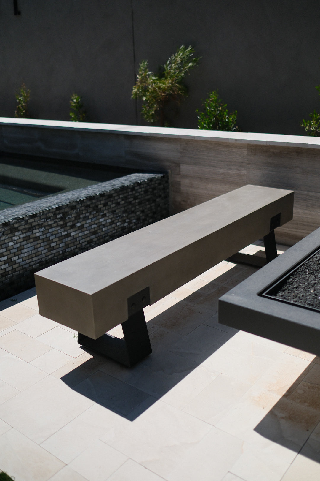 74"L CONCRETE BENCH A