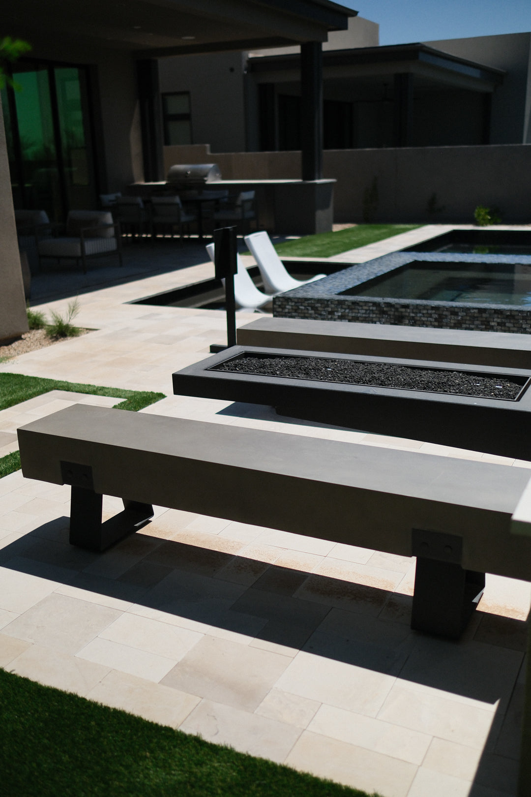 74"L CONCRETE BENCH B