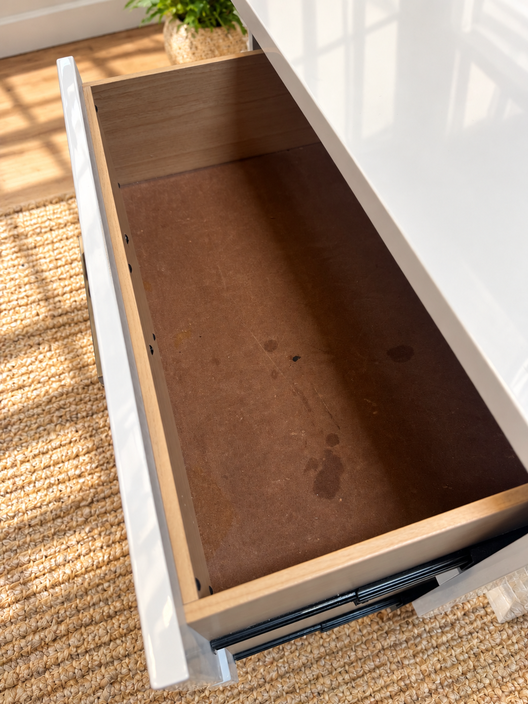 High Gloss White Nightstand A
