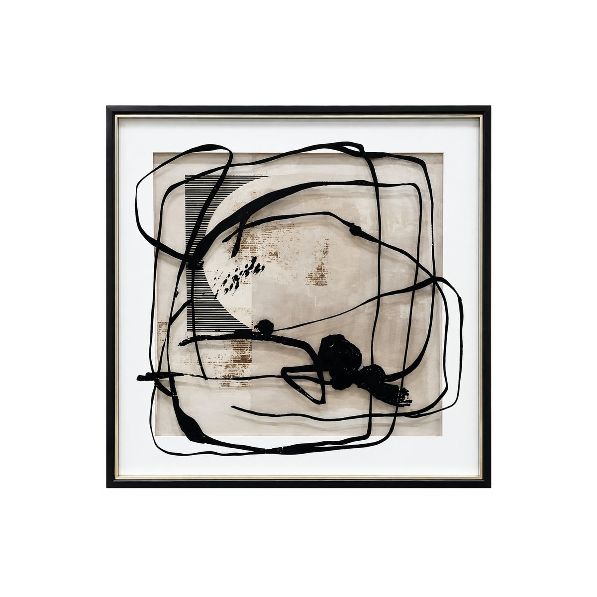 GLASS FRAMED WALL ART 25IN