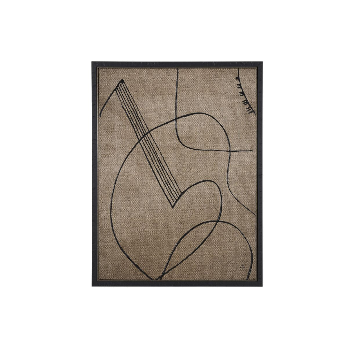 CELLO MUSIC BLACK LINES ART 33X43