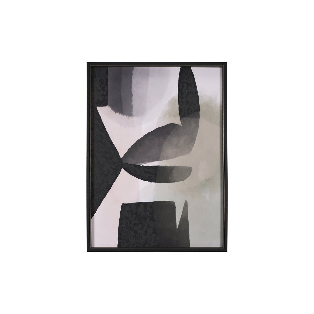 ABSTRACT SHAPE FRAMED ART 46X62