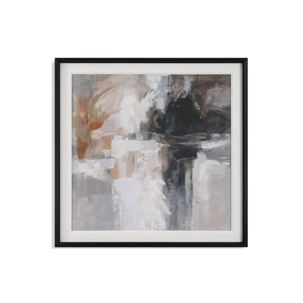 ABSTRACT NEUTRALS FRAMED PRINT 43X43