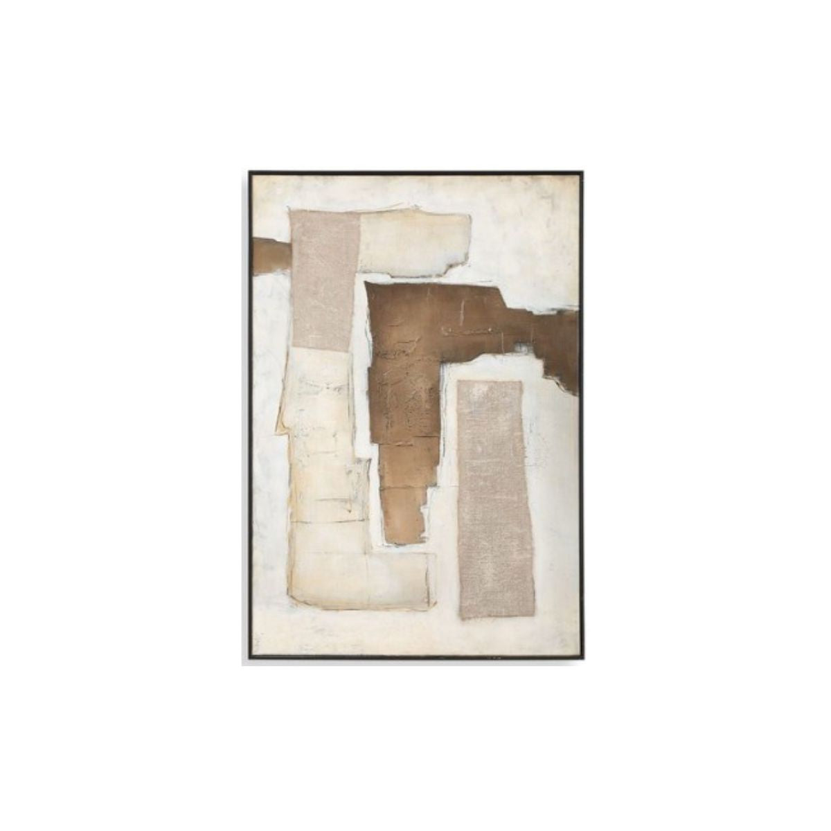 ABSTRACT CHOCO BROWN WALL ART 41X59
