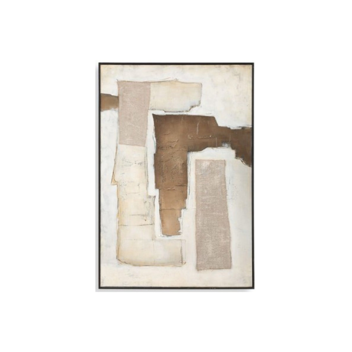 ABSTRACT CHOCO BROWN WALL ART 41X59