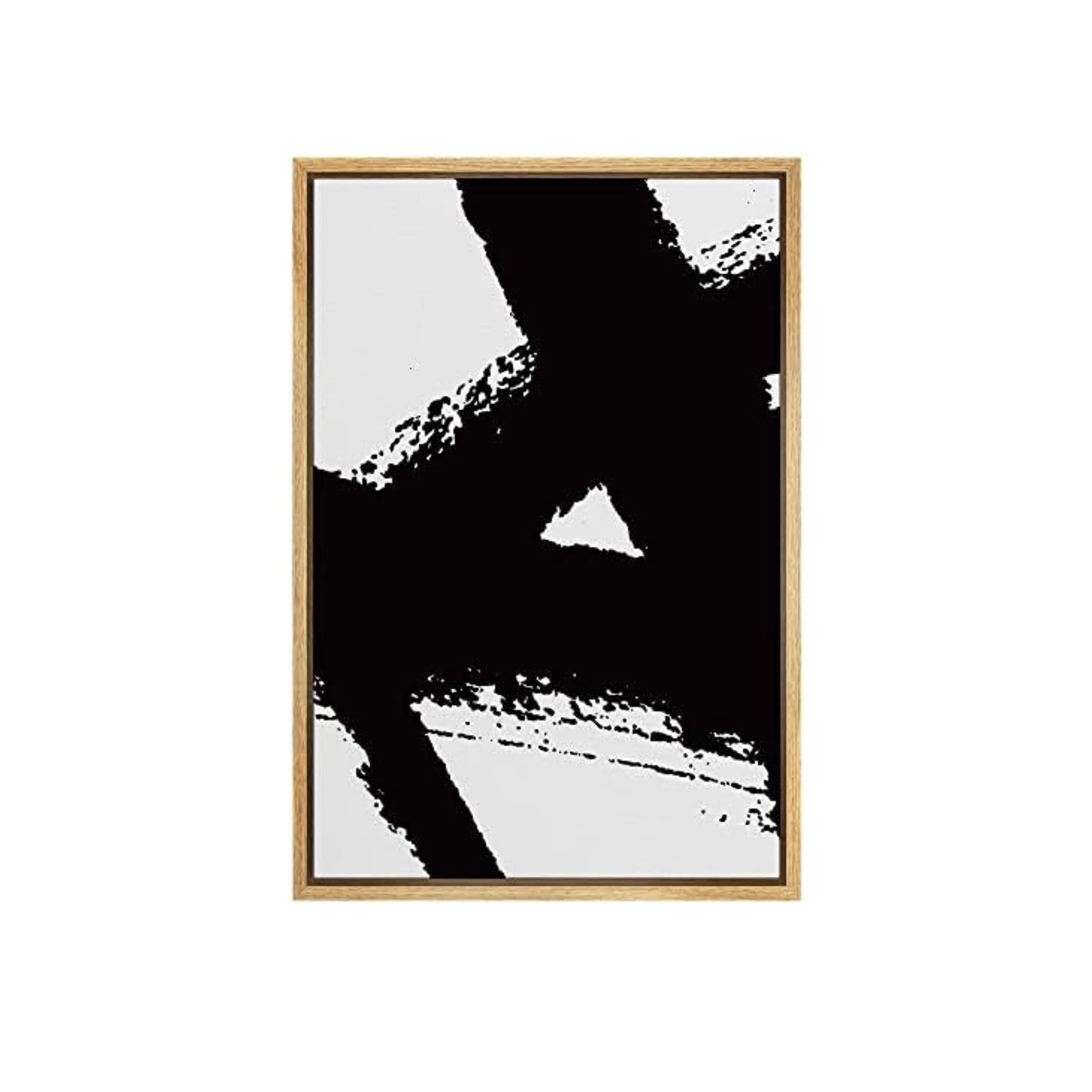 BLACK PAINT ABSTRACT NAT FRAME 24X36