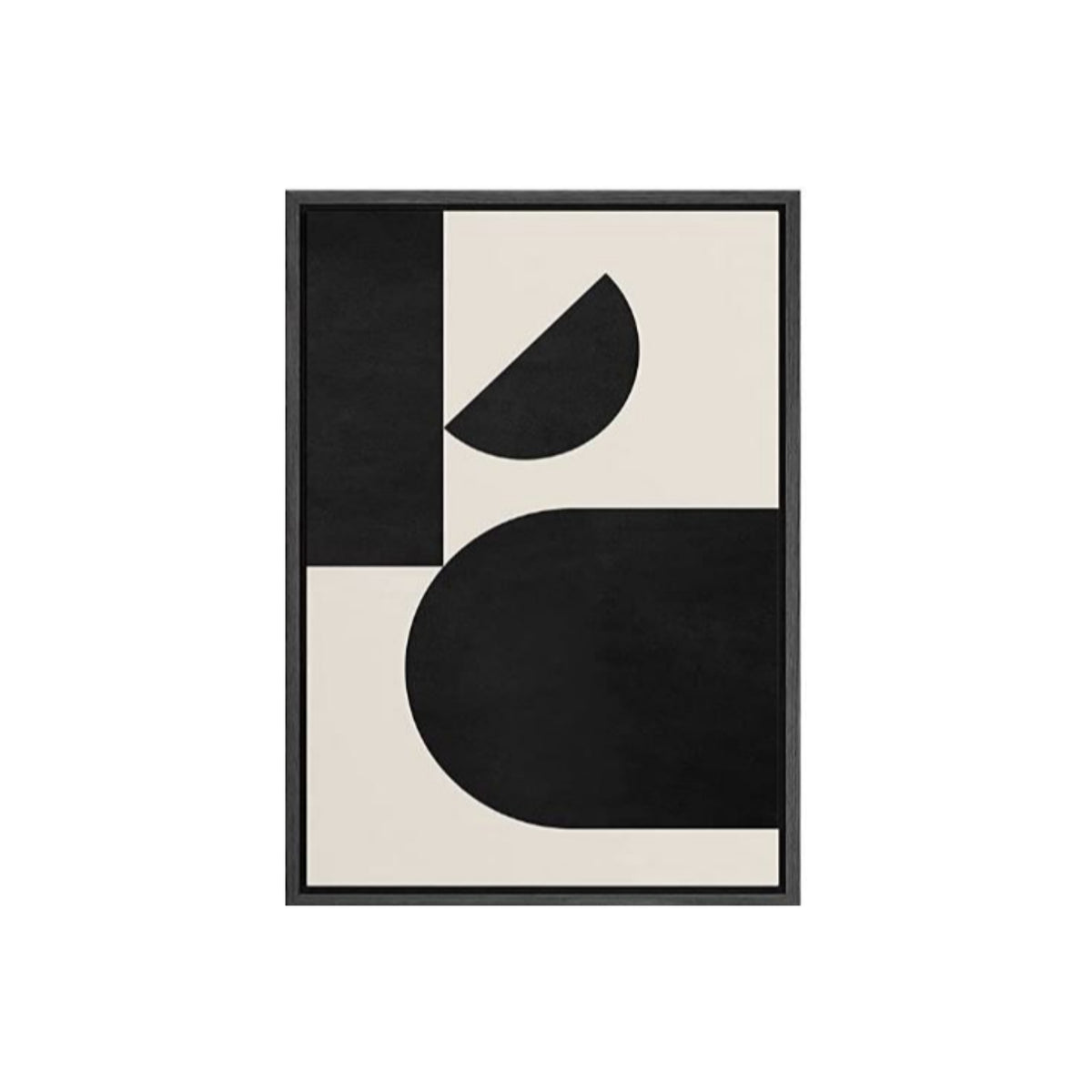 BLACK HALF-CIRCLE WALL ART III
