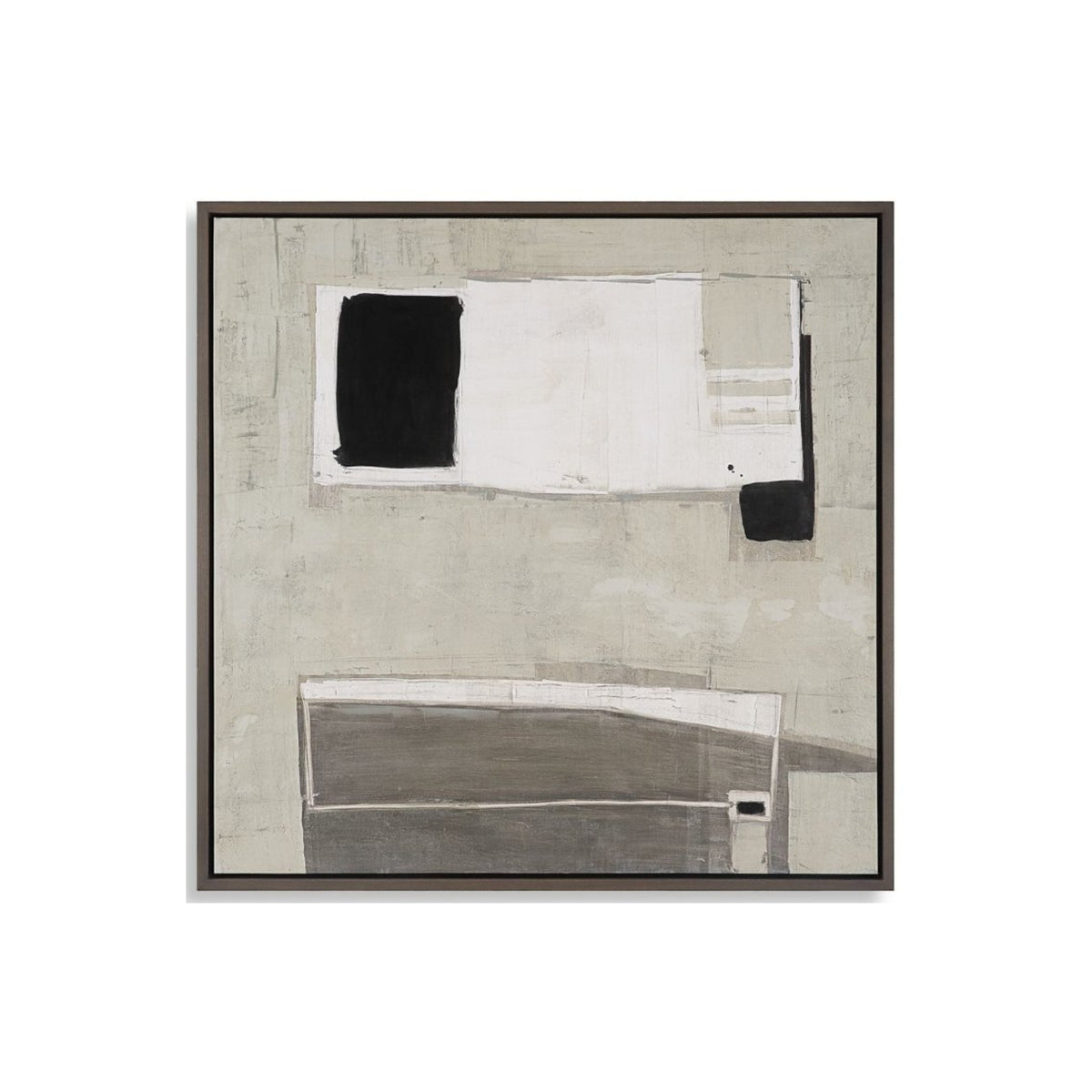 BLACK GREY ABSTRACT WALL ART 63X63