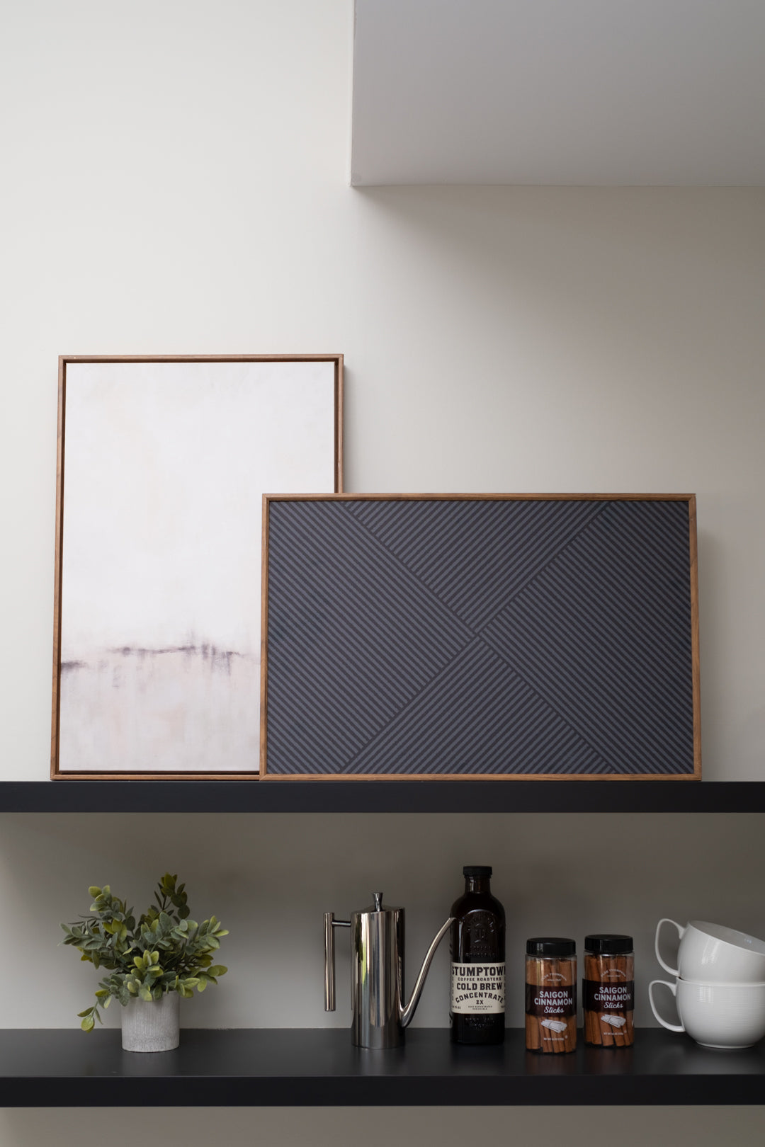 BLACK LINE MINIMALIST WALL ART II 16X24