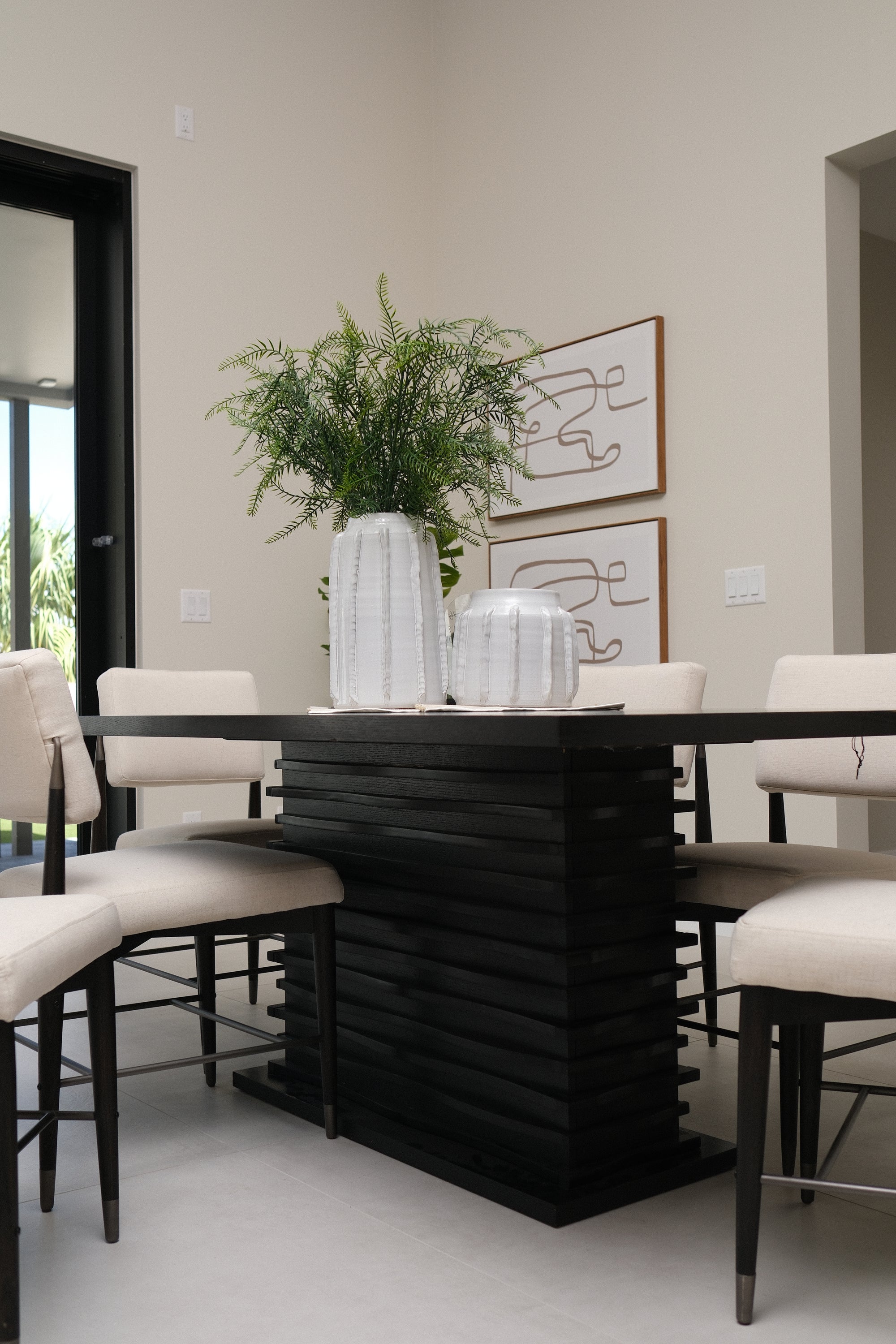 66"L WAVY DINING TABLE