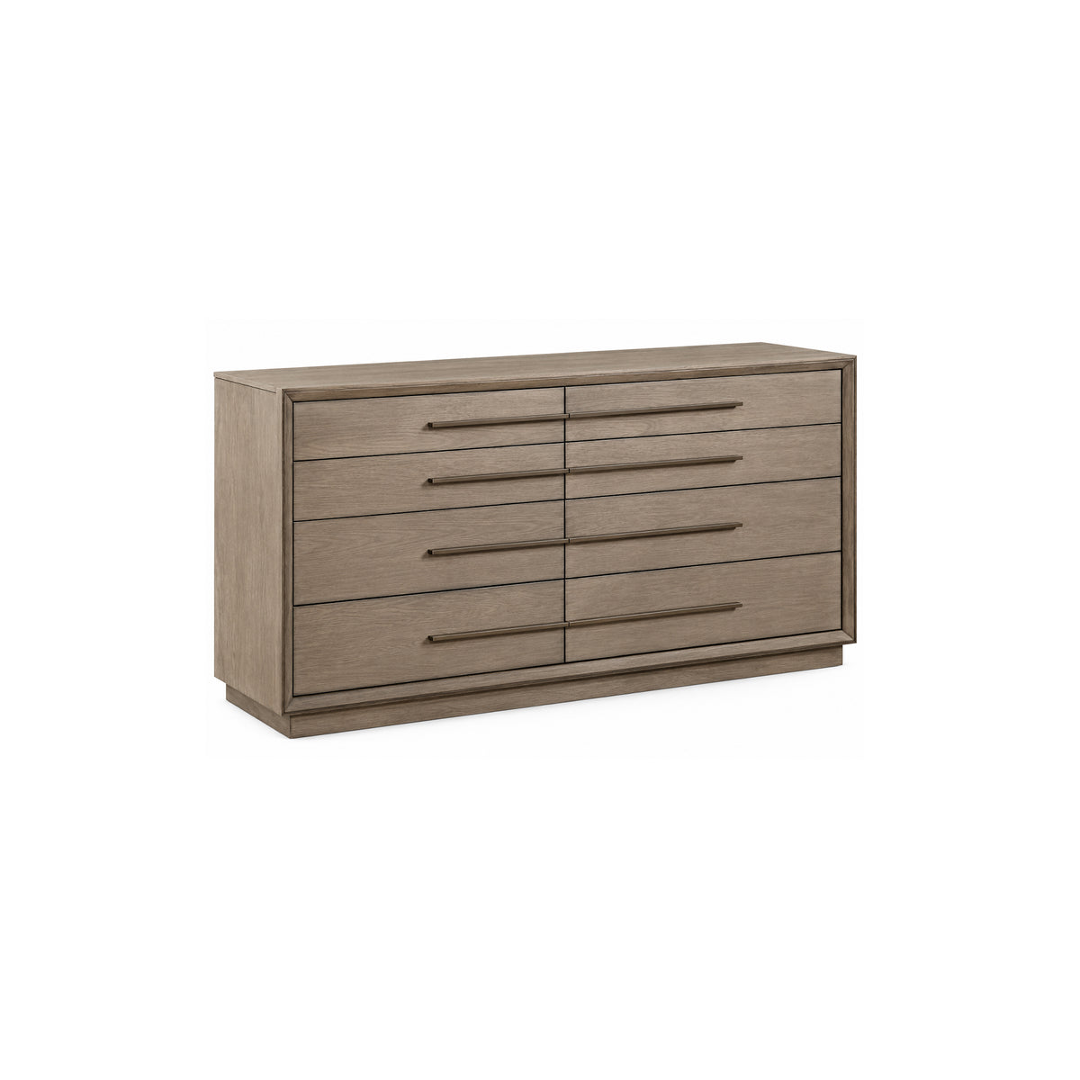 70”L TAUPE OAK DRESSER