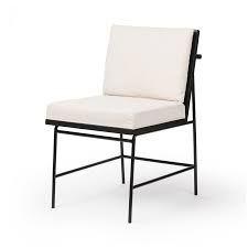 IRON/CREAM DINING CHAIR
