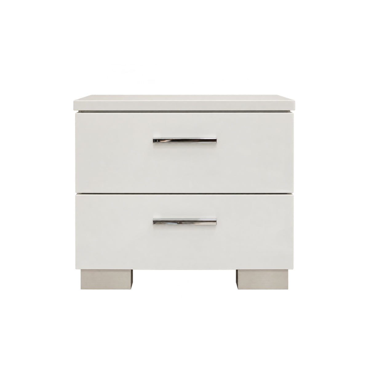 High Gloss White Nightstand B