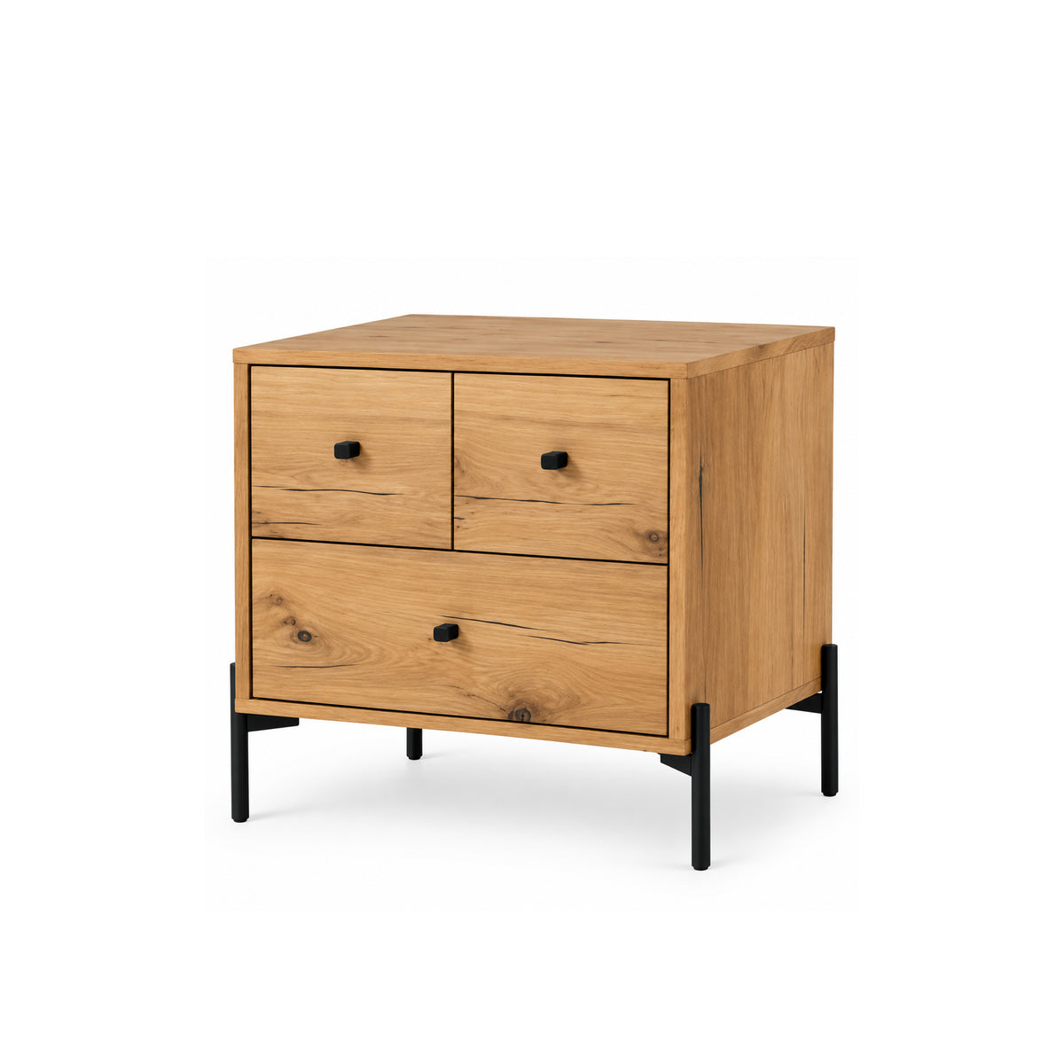 24"L LIGHT OAK RESIN NIGHTSTAND A