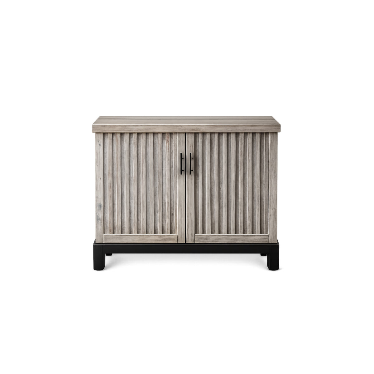 38"L WHITEWASHED 2-DR CABINET B
