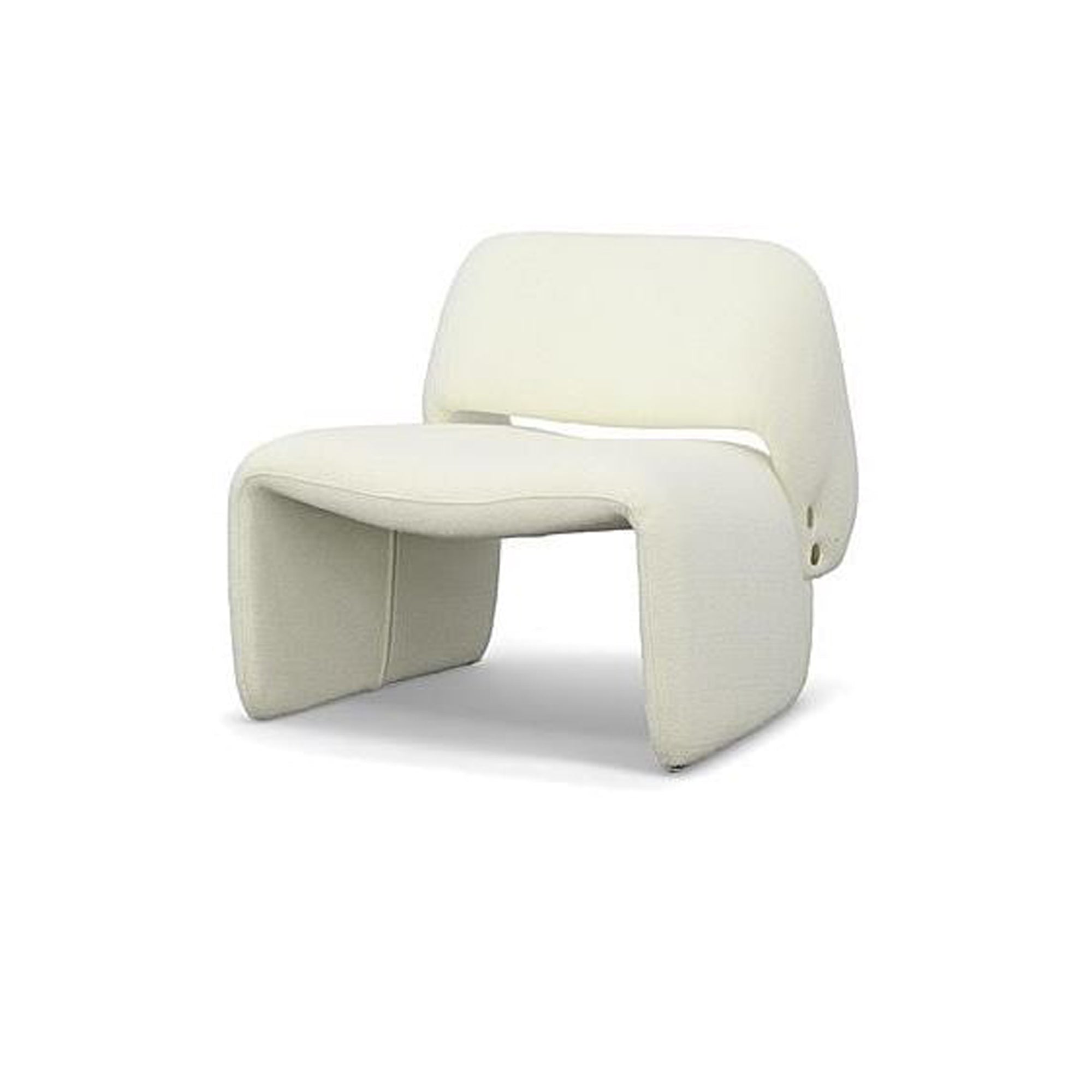 OFF WHITE FABRIC ACCENT CHAIR 2