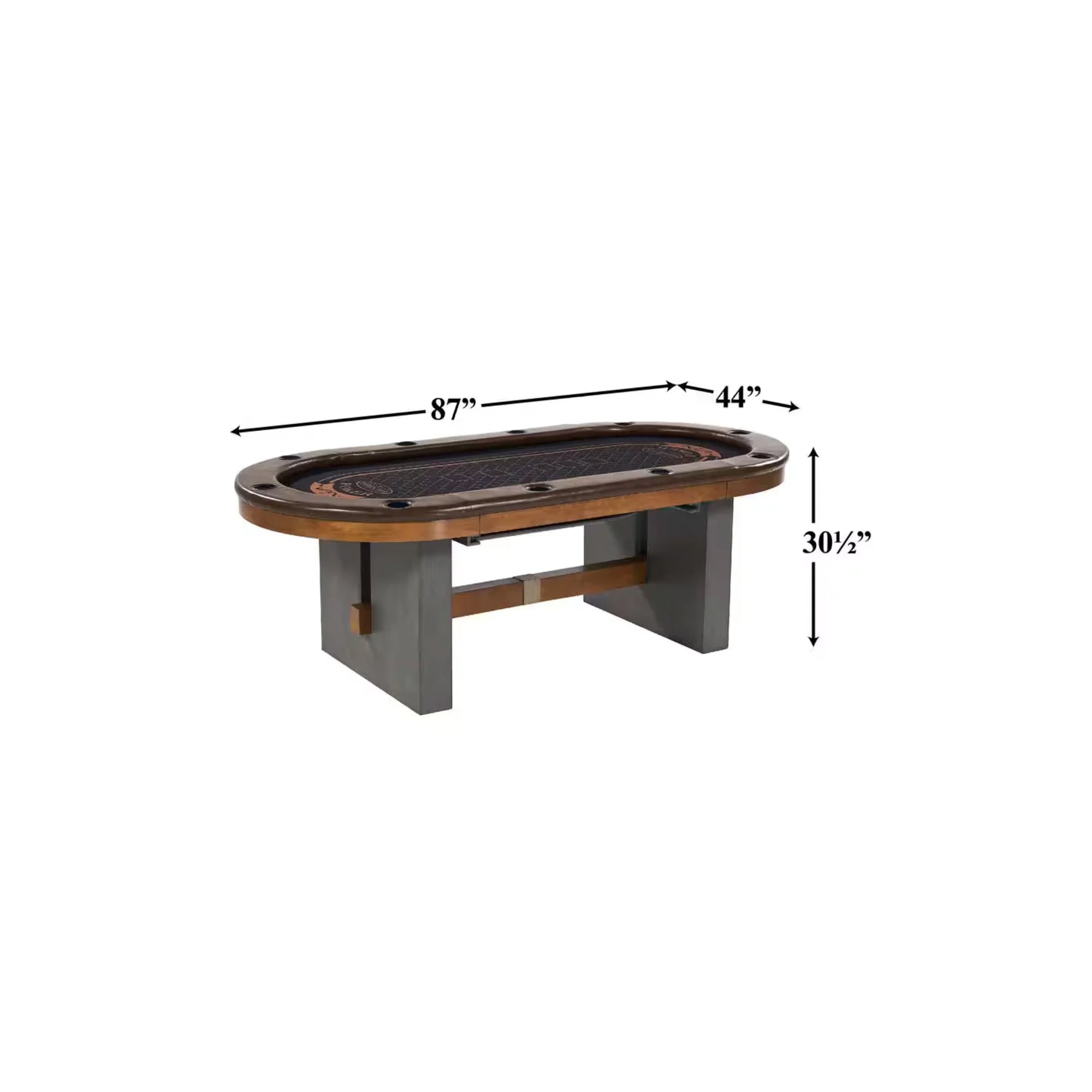 87" 2in1 POKER TABLE