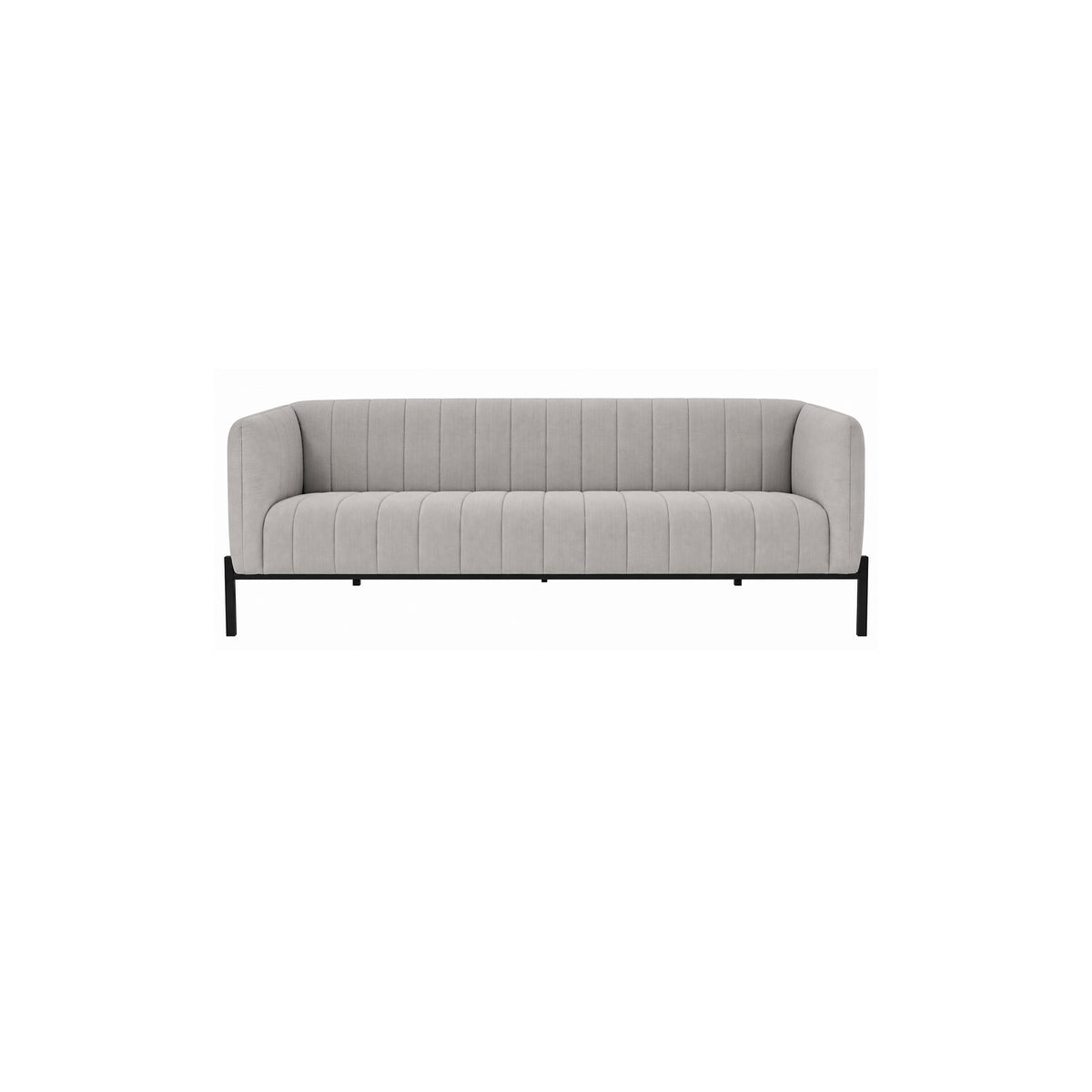 L. GREY CHANNEL TUFTED SOFA B